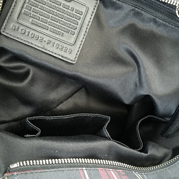 Coach plaid signature with leather satchel - Picture 6 of 6